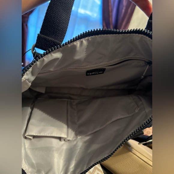 Kipling Dark Blue Handbag with Monkey Charm - Picture 11 of 11